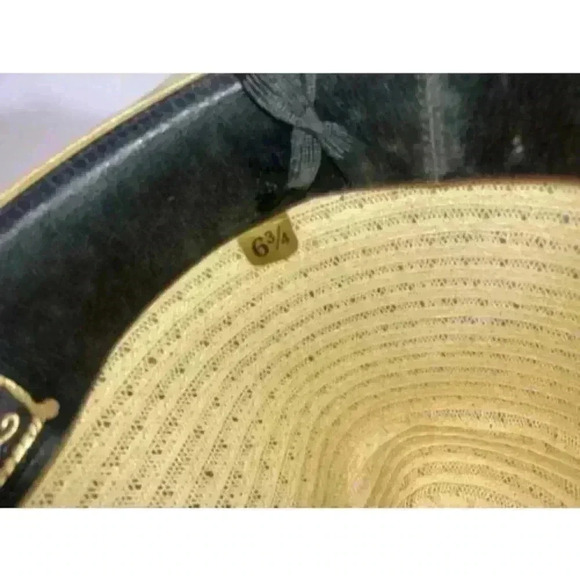 The Round Up Curl Brim Cowboy Rodeo Western Hat Feathers Size 6 3/4 - Picture 9 of 11